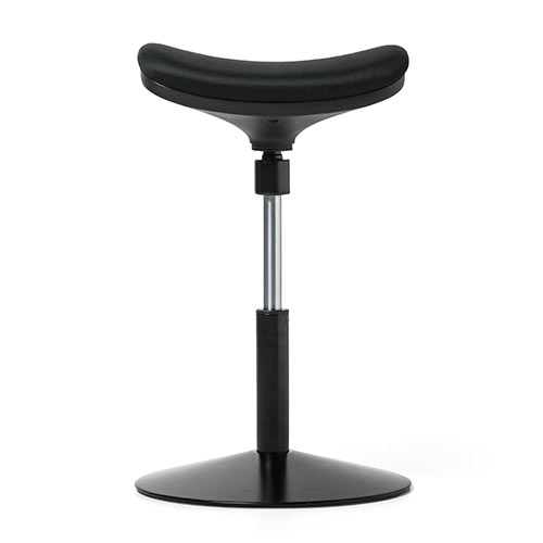 スツール（スタンディング・昇降デスク対応・座面可動・人間工学・ガス圧・高さ調整・ブラック）