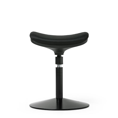 スツール（スタンディング・昇降デスク対応・座面可動・人間工学・ガス圧・高さ調整・ブラック）