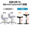 スツール（スタンディング・昇降デスク対応・座面可動・人間工学・ガス圧・高さ調整・ブラック）