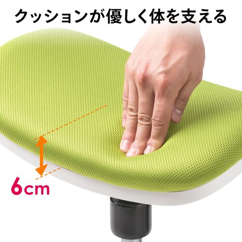 スツール（スタンディング・昇降デスク対応・座面可動・人間工学・ガス圧・高さ調整・ブラック）