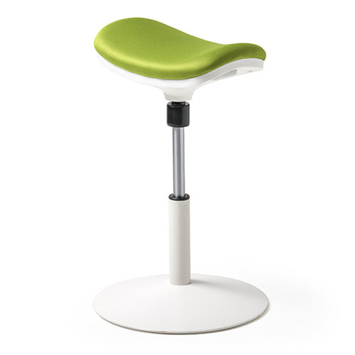 スツール（スタンディング・昇降デスク対応・座面可動・人間工学・ガス圧・高さ調整・グリーン）