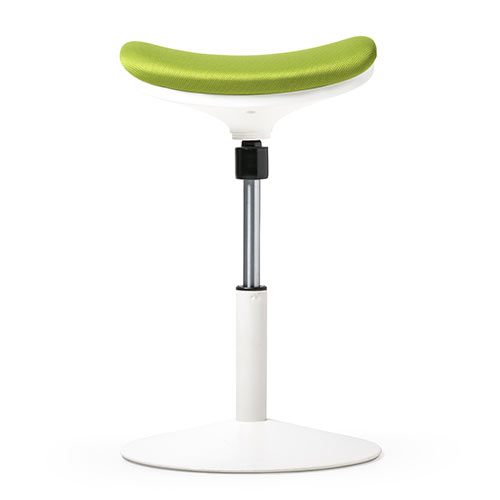 スツール（スタンディング・昇降デスク対応・座面可動・人間工学・ガス圧・高さ調整・グリーン）