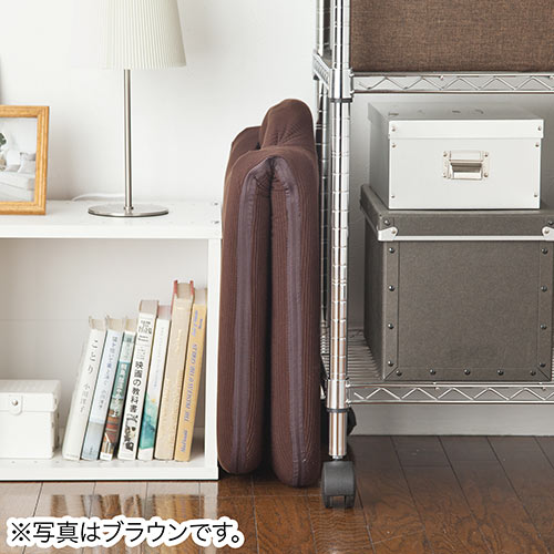 折りたたみ座椅子 ファブリック 14段階リクライニング 持ち運び可能 持ち手付き ライトブラウン