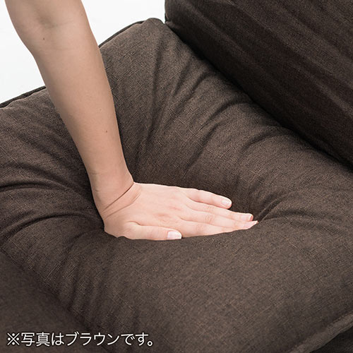 ダブルクッション座椅子(42段階リクライニング・日本製ギア・頭部・脚部14段階調整・ネイビー)