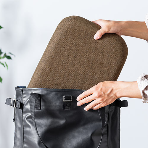 折りたたみ正座椅子（正座補助・法事・しびれ・あぐら・腰痛対策・軽量・クッション付き・折りたたみ木製脚・ブラウン）