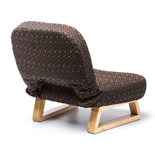 座敷椅子（高座椅子・正座椅子・和室・腰痛対策・背もたれ・脚裏フェルト付き・折りたたみ・コンパクト収納・ブラウン）