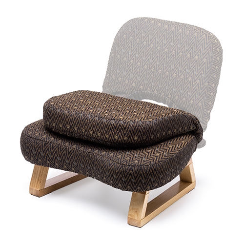 座敷椅子（高座椅子・正座椅子・和室・腰痛対策・背もたれ・脚裏フェルト付き・折りたたみ・コンパクト収納・ブラウン）