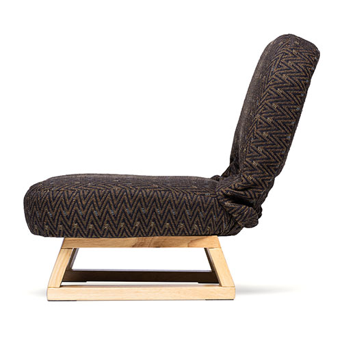 座敷椅子（高座椅子・正座椅子・和室・腰痛対策・背もたれ・脚裏フェルト付き・折りたたみ・コンパクト収納・ブラウン）