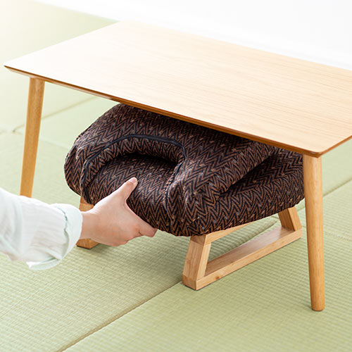 座敷椅子（高座椅子・正座椅子・和室・腰痛対策・背もたれ・脚裏フェルト付き・折りたたみ・コンパクト収納・ブラウン）