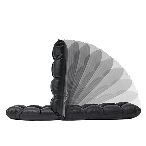 座椅子 本革 コンパクト 幅500mm リクライニング 42段階調整