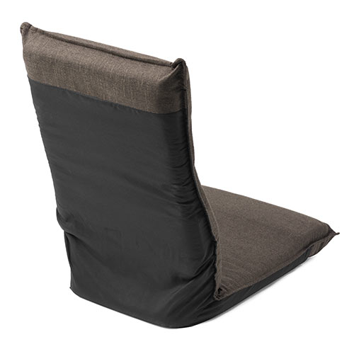 折りたたみ座椅子 コンパクト ハイバック 6段階角度調整 ブラウン