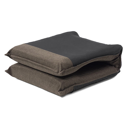 折りたたみ座椅子 コンパクト ハイバック 6段階角度調整 ブラウン