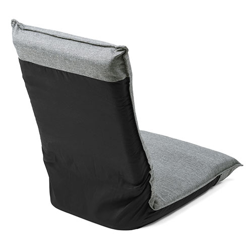 折りたたみ座椅子 コンパクト ハイバック 6段階角度調整 グレー