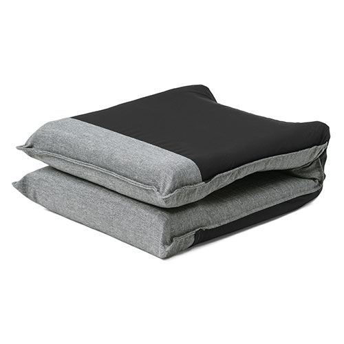 折りたたみ座椅子 コンパクト ハイバック 6段階角度調整 グレー