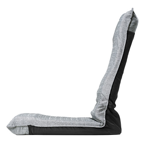 折りたたみ座椅子 コンパクト ハイバック 6段階角度調整 グレー