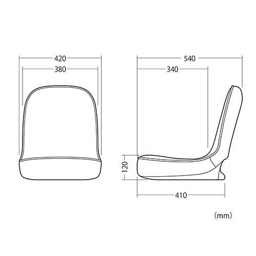 折りたたみ座椅子 コンパクト 子ども座椅子 ファブリック グレー