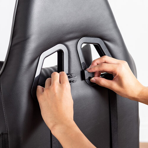 ゲーミング座イス（ゲーミングチェア・キャスター付き・レバー式リクライニング・稼働式アームレスト・ブラック・グレー）SNCF031GY　サンワサプライ