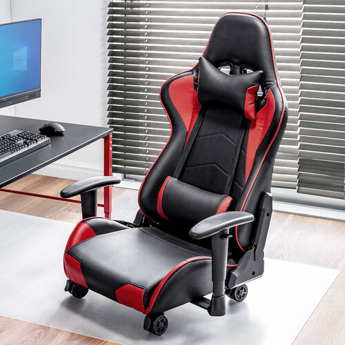 ゲーミング座イス（ゲーミングチェア・キャスター付き・レバー式
