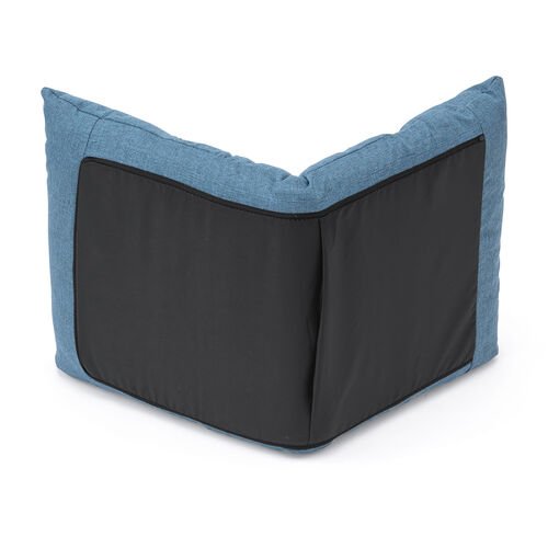 座椅子（コンパクトサイズ・ファブリック・さらふわクッション・6段階リクライニング・ 省スペース・ブルー）