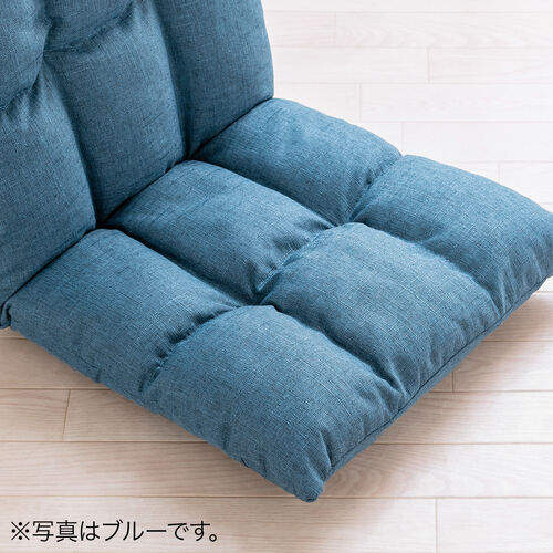 座椅子（コンパクトサイズ・ファブリック・さらふわクッション・6段階リクライニング・ 省スペース・ブラウン）