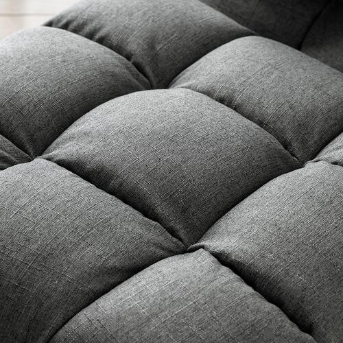 座椅子（座椅子ソファー・ソファー・ソファベッド・一人掛け・シングル・フロアチェア・クッション付き・リクライニング・14段階角度調節・グレー）