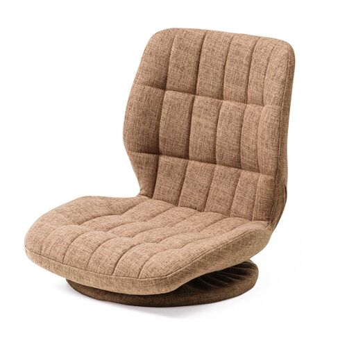 座椅子（回転座椅子・360°回転・コンパクト・シェルデザイン・曲木・アースカラー・ブラウン）