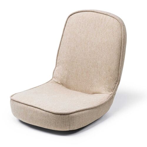 折りたたみ座椅子（6段階角度調節・コンパクト・子ども座椅子・ファブリック・ベージュ）