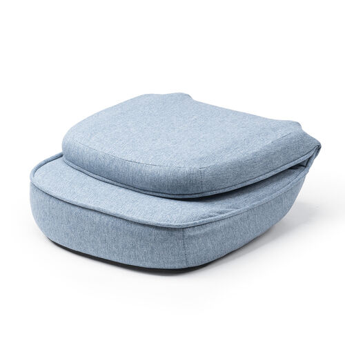 折りたたみ座椅子（6段階角度調節・コンパクト・子ども座椅子・ファブリック・ブルー）