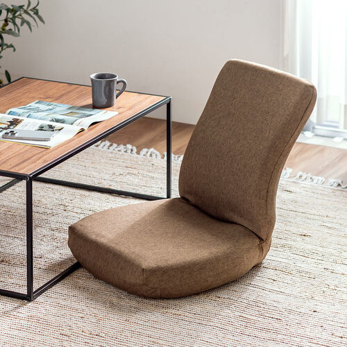 座椅子（ハニカムゲルクッション・TPEクッション・体圧分散・コンパクト・ランバーサポート・ブラウン）