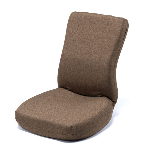 座椅子（ハニカムゲルクッション・TPEクッション・体圧分散・コンパクト・ランバーサポート・ブラウン）