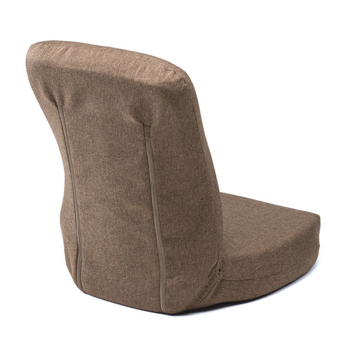 座椅子（ハニカムゲルクッション・TPEクッション・体圧分散・コンパクト・ランバーサポート・ブラウン）