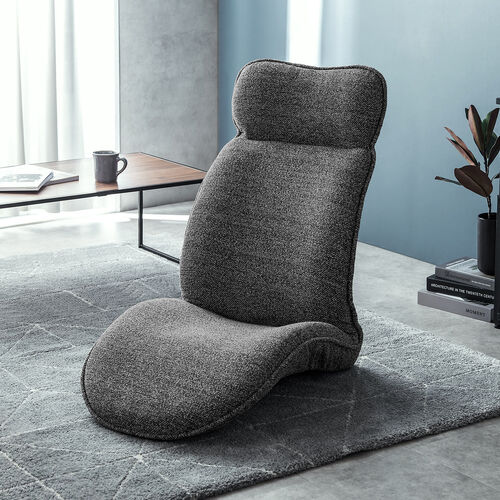 座椅子（多関節リクライニング・ヘッドレスト14段階角度調節・座面14段階角度調節・背もたれ6段階角度調節・ウレタンクッション・KOYO製ギア採用・ブラック）