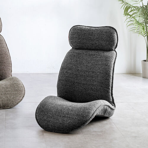 座椅子（多関節リクライニング・ヘッドレスト14段階角度調節・座面14段階角度調節・背もたれ6段階角度調節・ウレタンクッション・KOYO製ギア採用・ブラック）