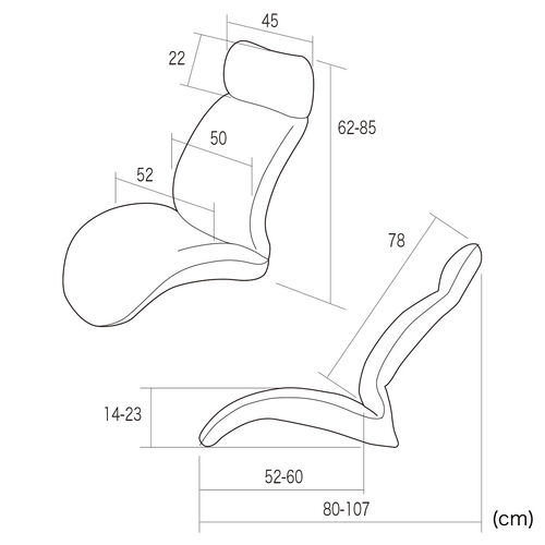 座椅子（多関節リクライニング・ヘッドレスト14段階角度調節・座面14段階角度調節・背もたれ6段階角度調節・ウレタンクッション・KOYO製ギア採用・ブラウン）