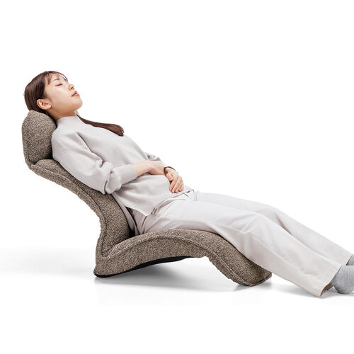 座椅子（多関節リクライニング・ヘッドレスト14段階角度調節・座面14段階角度調節・背もたれ6段階角度調節・ウレタンクッション・KOYO製ギア採用・ブラウン）