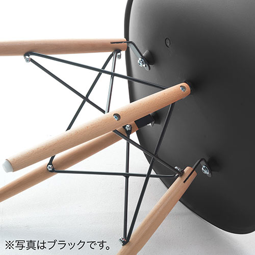 ダイニングチェア（イームズ・カフェ・北欧・ミッドセンチュリー・ジェネリック家具・デザイナーズ・シェル・dsw・Eames・木製脚・ホワイト）