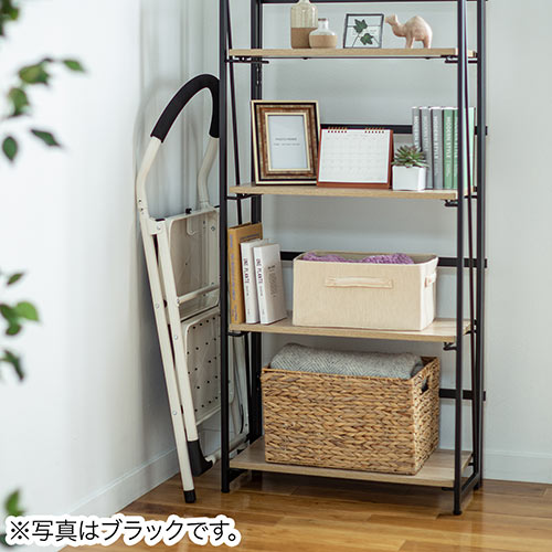 踏み台（折りたたみ・トラック荷台昇降・トラック昇降設備・ステップ・ステップスツール・クッション付・椅子・2段・滑り止め・オレンジ） SNCH002D