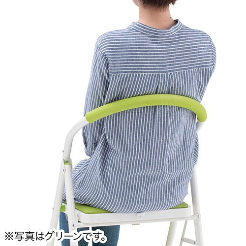 踏み台（折りたたみ・トラック荷台昇降・トラック昇降設備・ステップ・ステップスツール・クッション付・椅子・2段・滑り止め・グリーン） SNCH002G