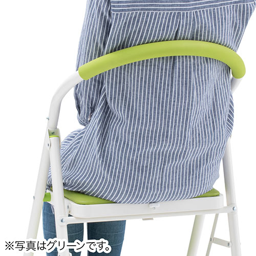 踏み台（折りたたみ・トラック荷台昇降・トラック昇降設備・ステップ・ステップスツール・ステップラダー・クッション付・椅子・3段・滑り止め・オレンジ） SNCH003D