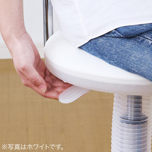 2WAYカウンターチェア（キャスター・アジャスター両対応・バーカウンター・腰痛対策・回転椅子・ブラック）