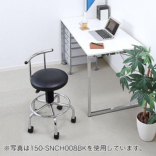 【アウトレット・中古・セール】2WAYカウンターチェア(カットチェア・キャスター・アジャスター両対応・バーカウンター・腰痛対策・回転椅子・ホワイト)