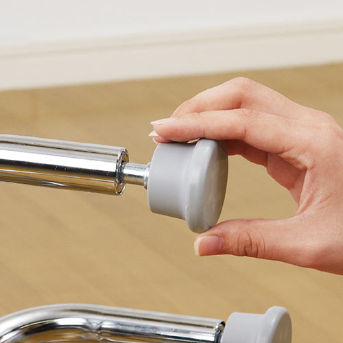 2WAYカウンターチェア（カットチェア・キャスター・アジャスター両対応・バーカウンター・腰痛対策・回転椅子・ホワイト）