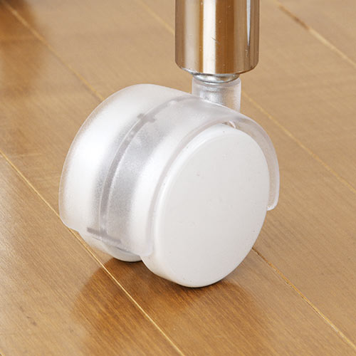 2WAYカウンターチェア（カットチェア・キャスター・アジャスター両対応・バーカウンター・腰痛対策・回転椅子・ホワイト）