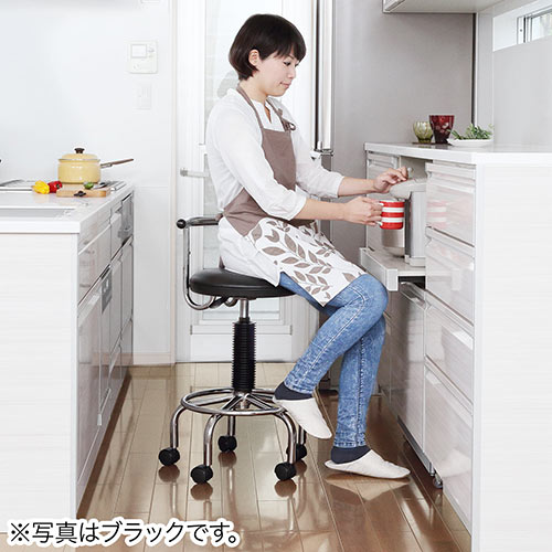 カウンター椅子　新品　キズあり　展示品 レスタックS70 棚付（既製品）」桜屋工業（チェリー）の