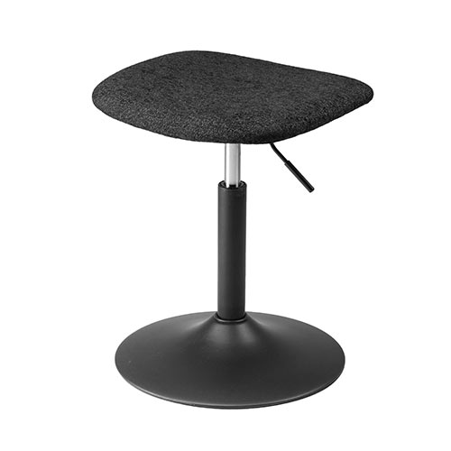 オットマン（脚置き台・固定脚仕様・キャスターなし・布張り・リラックス・ブラック）