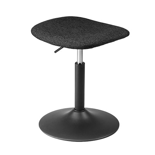 オットマン（脚置き台・固定脚仕様・キャスターなし・布張り・リラックス・ブラック）