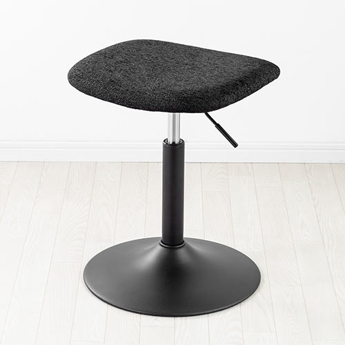 オットマン（脚置き台・固定脚仕様・キャスターなし・布張り・リラックス・ブラック）