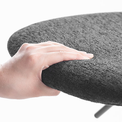 オットマン（脚置き台・固定脚仕様・キャスターなし・布張り・リラックス・ブラック）