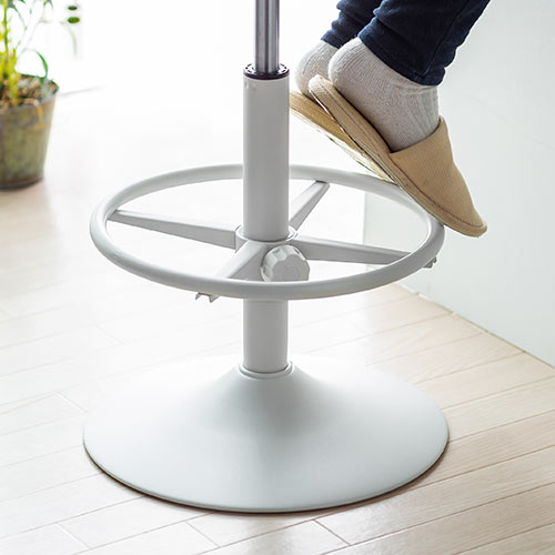 カウンターチェア（バーチェア・ハイスツール・昇降デスク・スタンディングデスク・高さ調整可能足置き・座面高さ65cm～78cm・ガス圧昇降式・360°回転・サドル型座面・グレー）