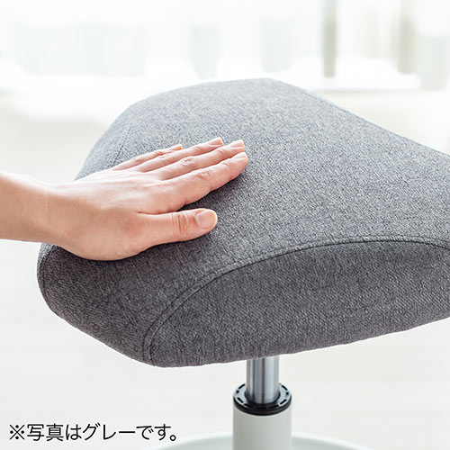 カウンターチェア（バーチェア・ハイスツール・昇降デスク・スタンディングデスク・高さ調整可能足置き・座面高さ65cm～78cm・ガス圧昇降式・360°回転・サドル型座面・ベージュ）